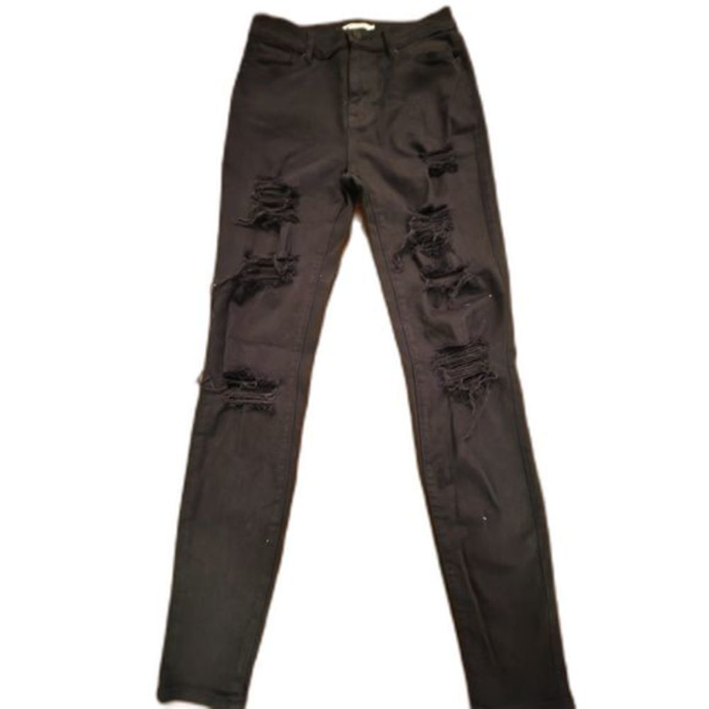 🔖Final Sale| PacSun High-Rise, Black Ripped Skinny Jeans- Size 24 Juniors